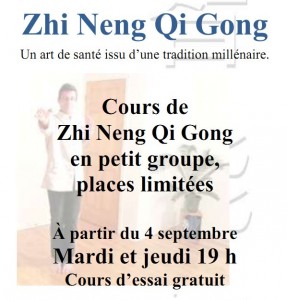 Cours Zhi Neng Qi Gong